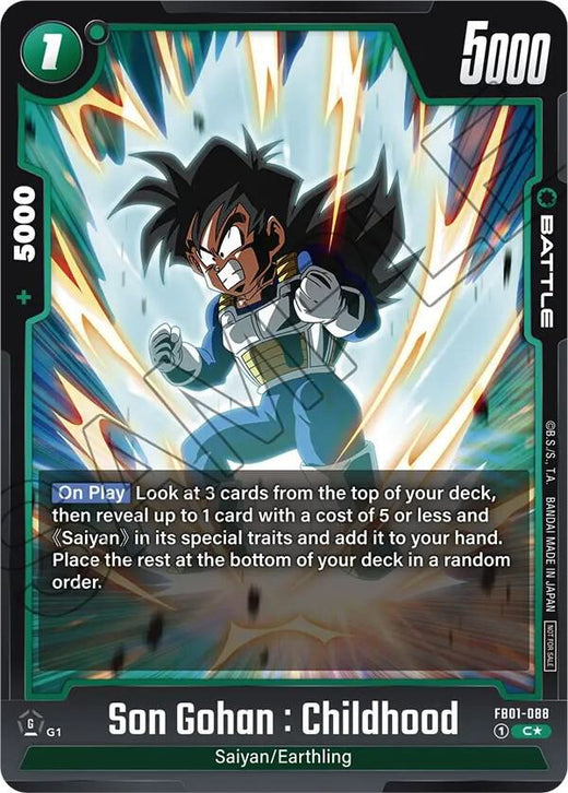 Son Gohan : Infancia - FB01-088 (Paquete de Torneo 01) FB01-088 C Foil