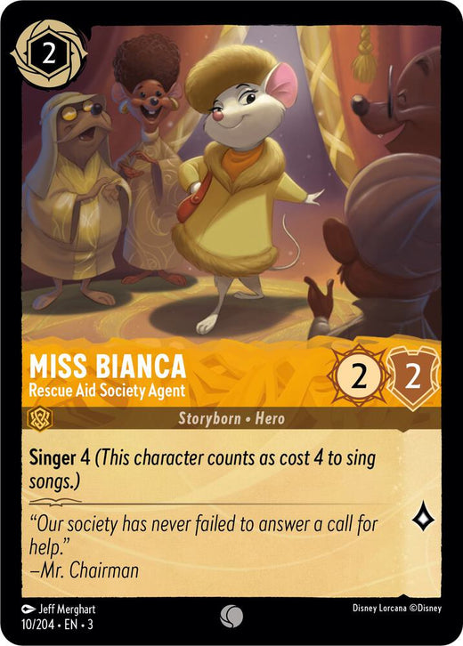 Miss Bianca - Rescue Aid Society Agent 10/204 Common