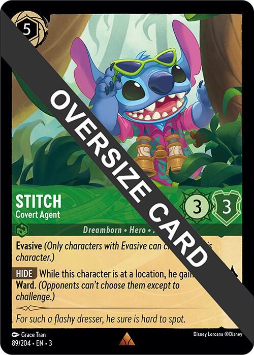 Stitch - Covert Agent (Oversized) 89/204 Rare Cold Foil