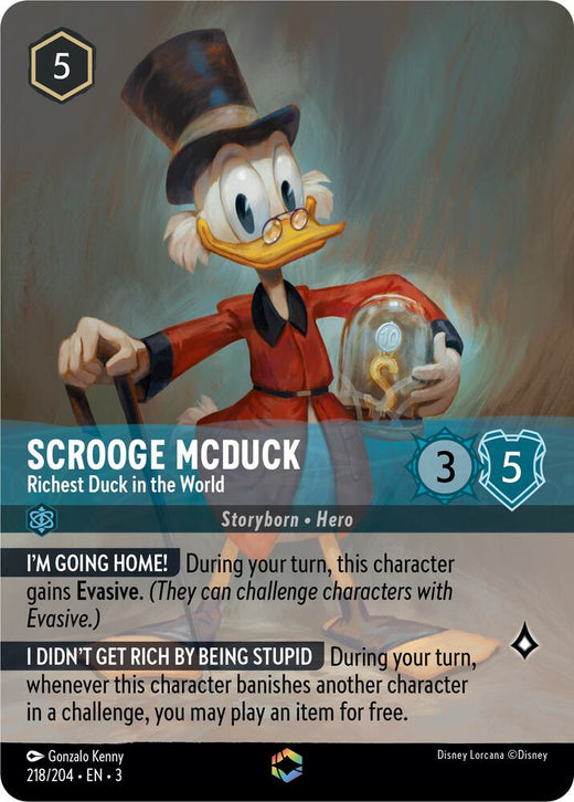 Scrooge McDuck - Richest Duck in the World (Enchanted) 218/204 Enchanted Holofoil