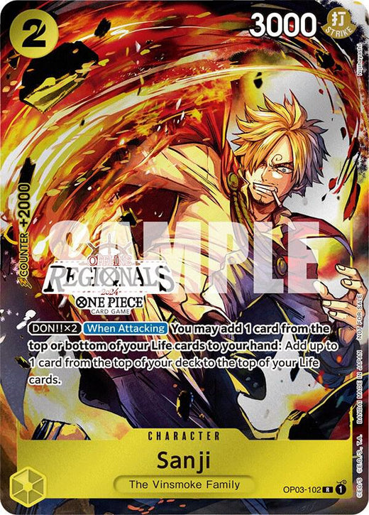 Sanji (Offline Regional 2024) [Participant] OP03-102 R Foil