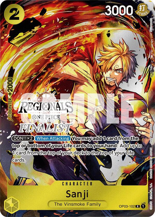 Sanji (Offline Regional 2024) [Finalist] OP03-102 R Foil