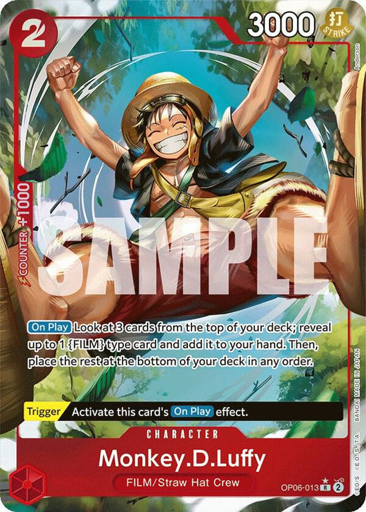 Monkey.D.Luffy (Alternate Art) OP06-013 R Foil