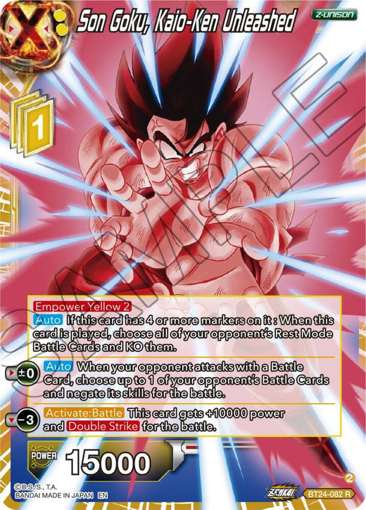 Son Goku, Kaio-Ken Unleashed BT24-082 Rare Foil