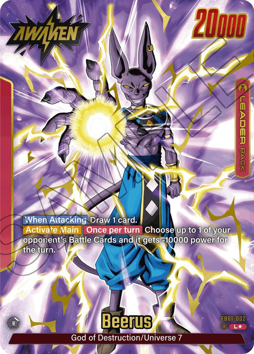 Beerus - FB01-002 (Arte Alternativo) Líder Holográfico