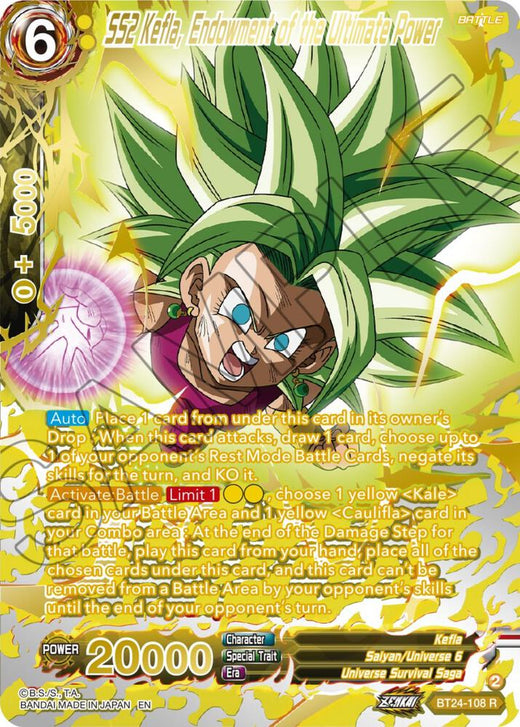 SS2 Kefla, Endowment of the Ultimate Power (Collector Booster Gold) BT24-108 Rare Foil