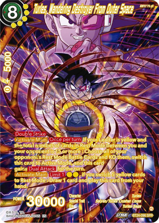 Turles, Wandering Destroyer From Outer Space (SPR) BT24-096 Special Rare Foil