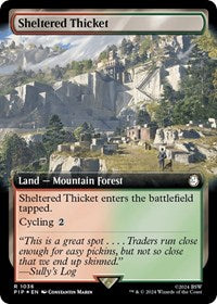 Sheltered Thicket (Extended Art) (Surge Foil) 1036 R