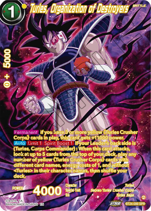 Turles, Organization of Destroyers (SPR) BT24-099 Special Rare Foil