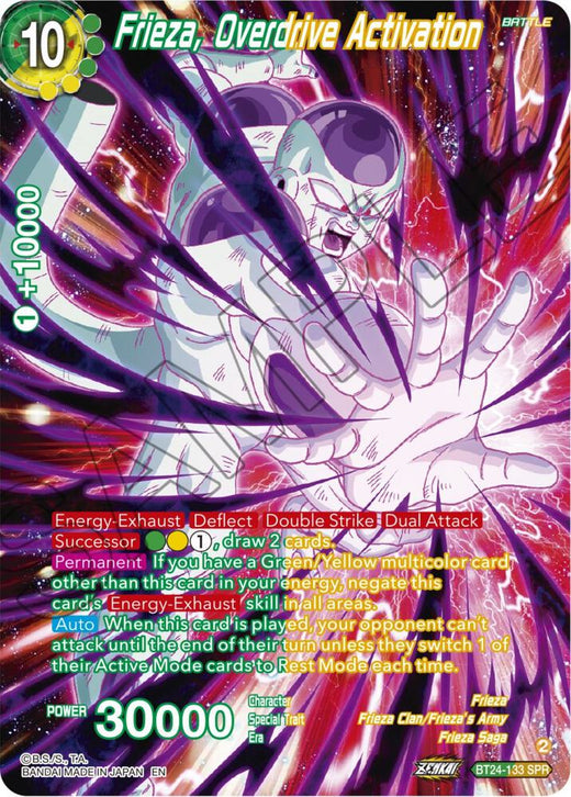 Frieza, Overdrive Activation (SPR) BT24-133 Special Rare Foil