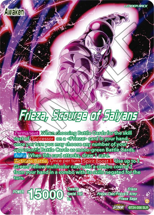 Frieza // Frieza, Scourge of Saiyans (SLR) BT24-056 Special Leader Rare Foil