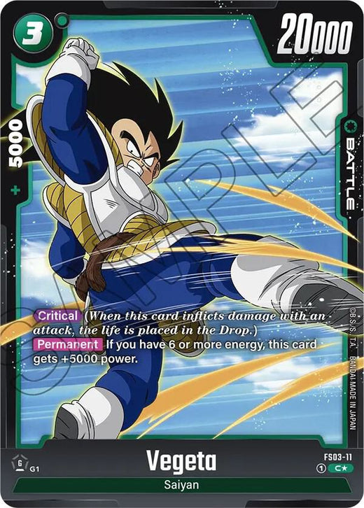 Vegeta - FS03-11 (Arte alternativo del sobre de bonificación) Común Holofoil