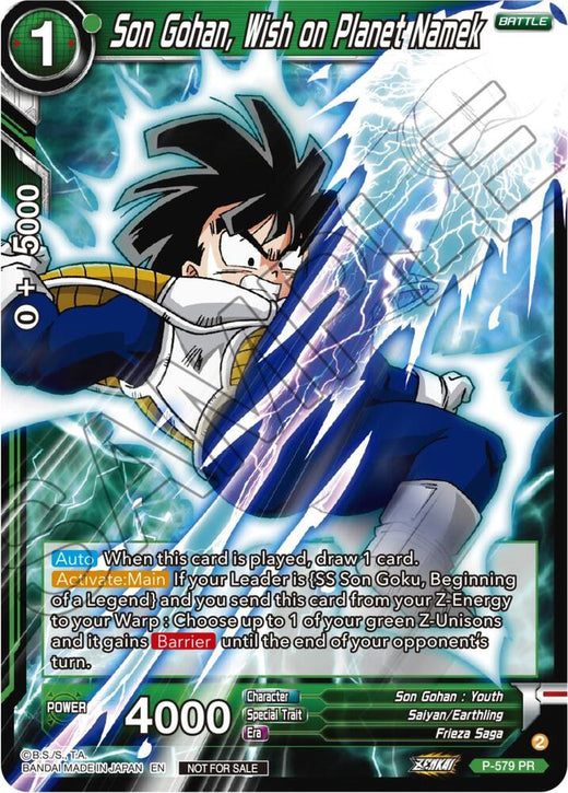 Son Gohan, Wish on Planet Namek (Zenkai Series Tournament Pack Vol.7) P-579 Promo