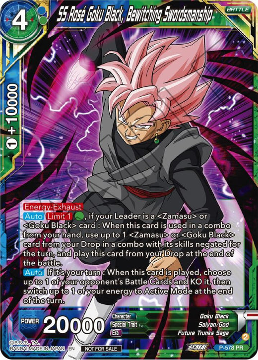 SS Rose Goku Black, Bewitching Swordsmanship (Zenkai Series Tournament Pack Vol.7) P-578 Promo