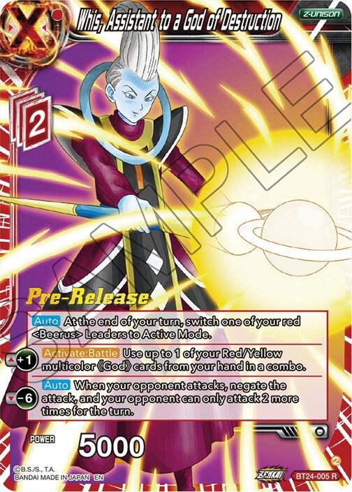 Whis, Assistant to a God of Destruction BT24-005 Rare Foil