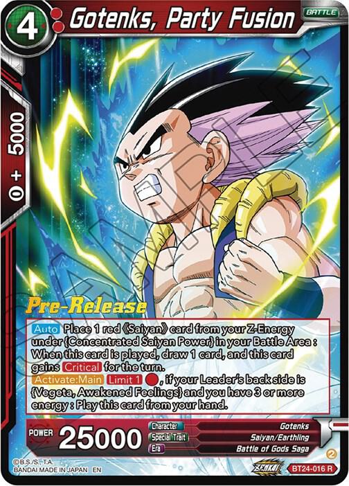 Gotenks, Party Fusion BT24-016 Rare Foil