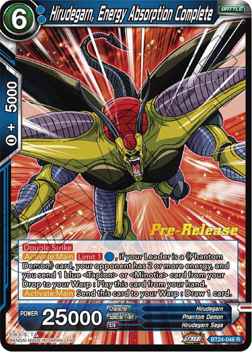 Hirudegarn, Energy Absorption Complete BT24-046 Rare Foil