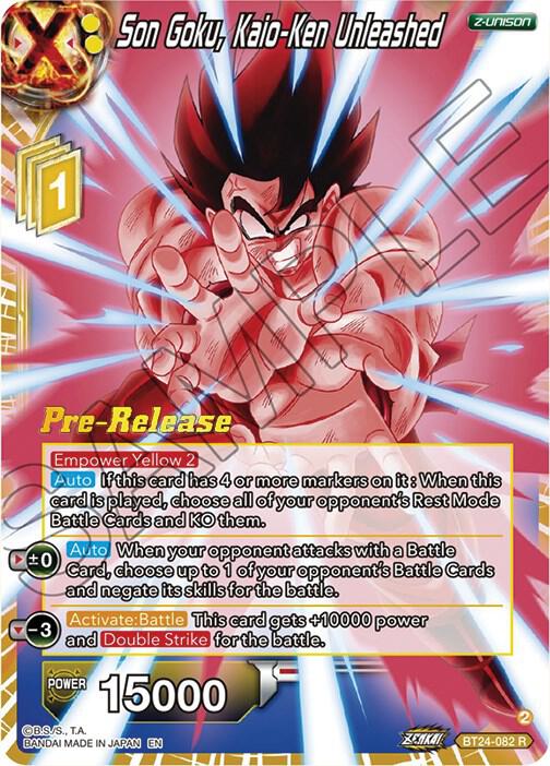 Son Goku, Kaio-Ken Unleashed BT24-082 Rare Foil