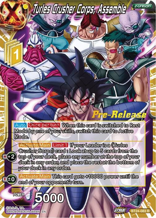 Turles Crusher Corps, Assemble BT24-083 Rare Foil