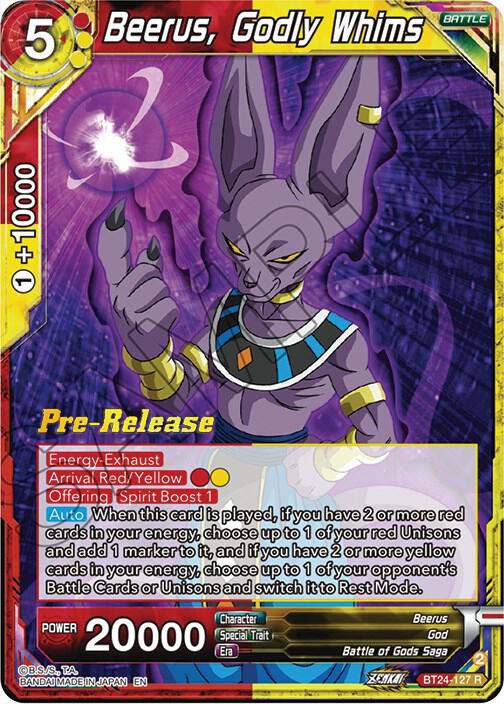 Beerus, Godly Whims BT24-127 Rare Foil