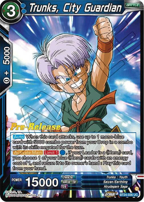 Trunks, City Guardian BT24-036 Uncommon Foil