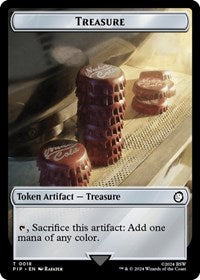 Treasure (0018) // Human Knight Double-Sided Token 18 // 2 T