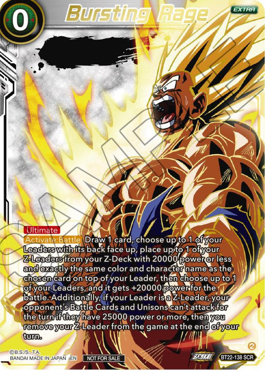 Bursting Rage (Serial Numbered) BT22-138 Promo Foil