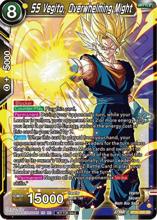 SS Vegito, Overwhelming Might (Deluxe Pack 2024 Vol.1) BT20-099 Promo