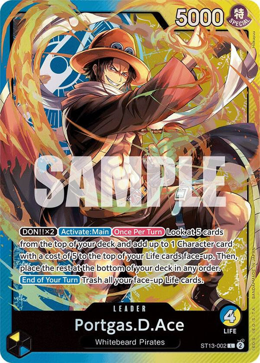 Portgas.D.Ace (002) ST13-002 L Foil