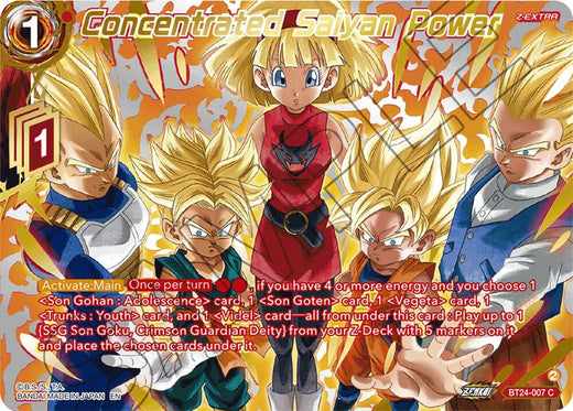Concentrated Saiyan Power (Collector Booster Gold) BT24-007 Common Foil