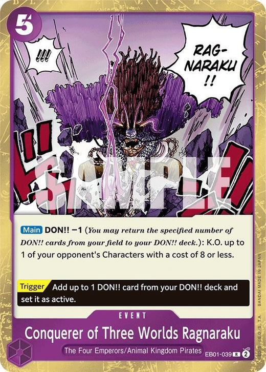 Conquerer of Three Worlds Ragnaraku EB01-039 R Foil