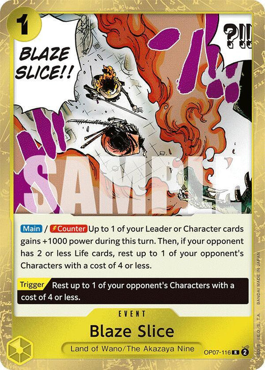Blaze Slice OP07-116 R Foil