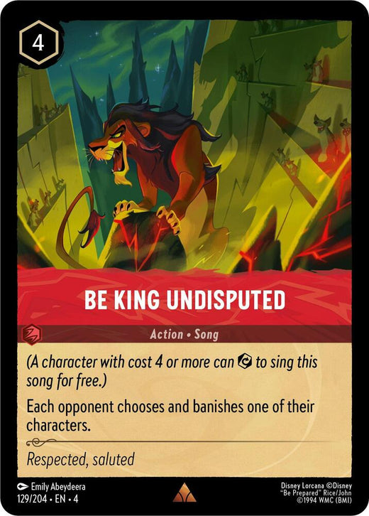 Be King Undisputed 129/204 Rare