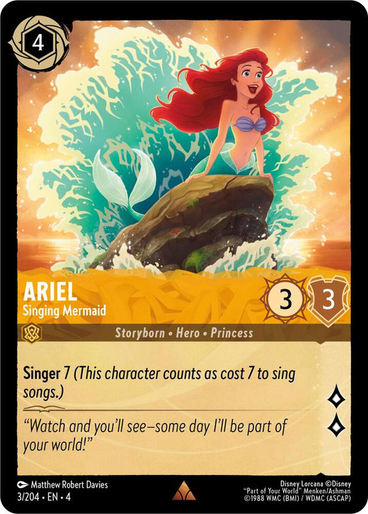 Ariel - Singing Mermaid 3/204 Rare