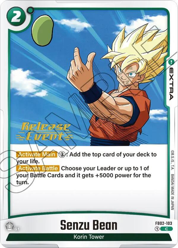 DBS Fusion World: Blazing Aura Release Event Cards Singles