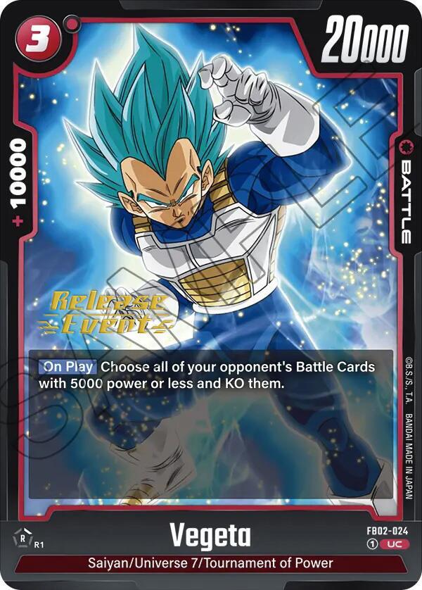 DBS Fusion World: Blazing Aura Release Event Cards Singles
