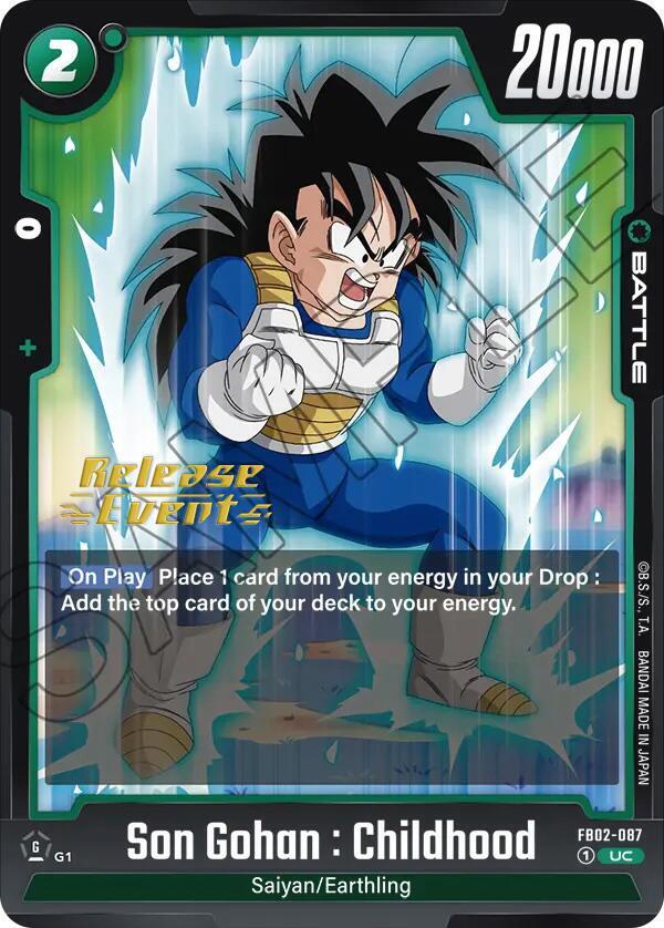 DBS Fusion World: Blazing Aura Release Event Cards Singles