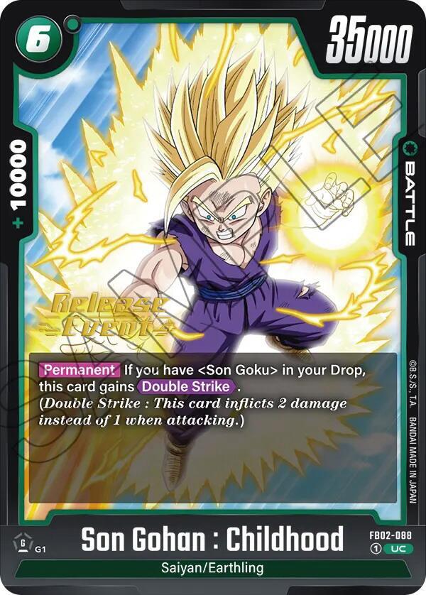 DBS Fusion World: Blazing Aura Release Event Cards Singles