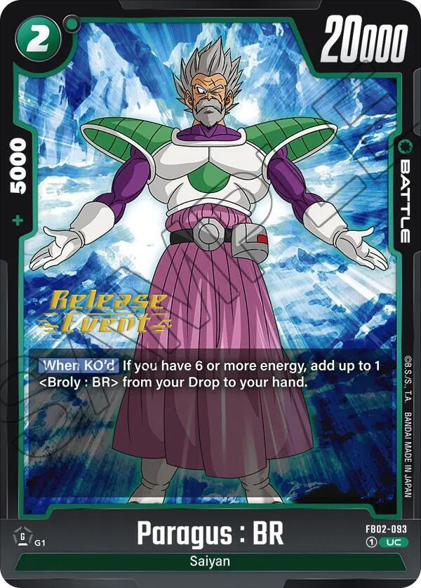 DBS Fusion World: Blazing Aura Release Event Cards Singles