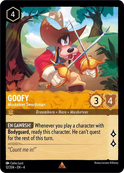 Goofy - Musketeer Swordsman 12/204 Rare