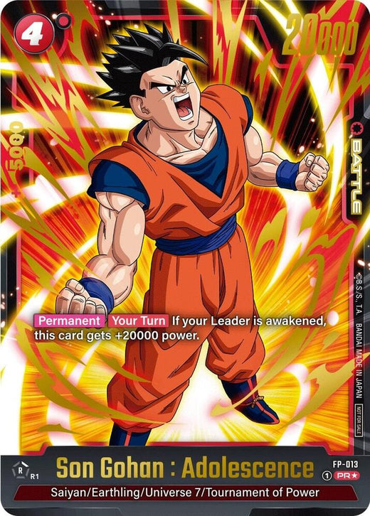 Son Gohan : Adolescencia - FP-013 (Oro) Promo Holofoil