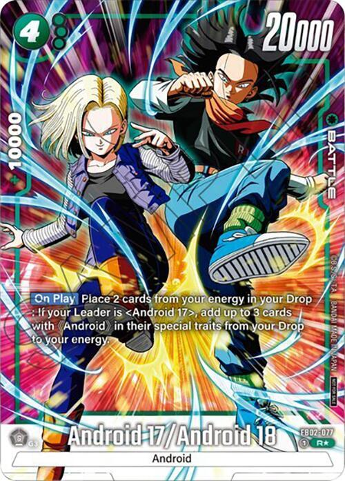 Androide 17/Androide 18 - FB02-077 (Paquete de Torneo -Ganador- 02) FB02-077 R Foil