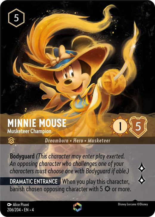 Minnie Mouse - Musketeer Champion (Enchanted) 206/204 Enchanted Holofoil
