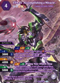 EVA-01 -Accomplishing a Miracle- (SPR) | Collaboration Booster 01: Halo of Awakening | Special Rare | Holofoil | #CB01-021