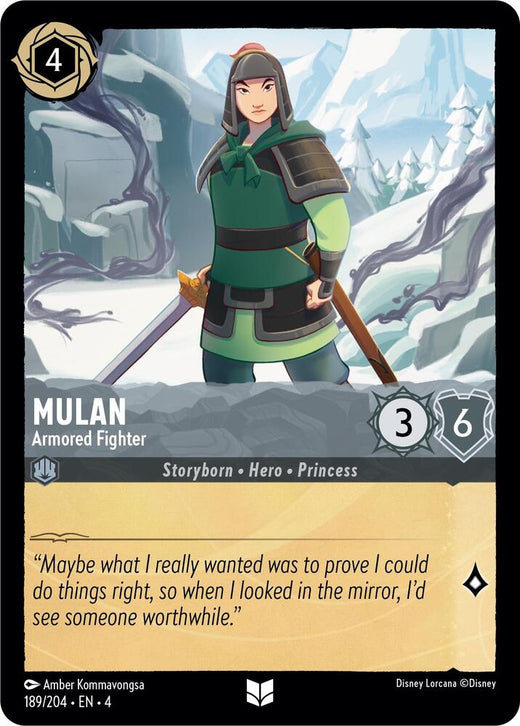 Mulan - Armored Fighter 189/204 Uncommon