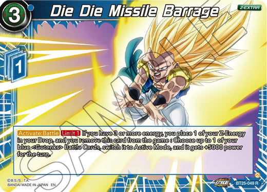 Die Die Missile Barrage BT25-049 Rare Foil