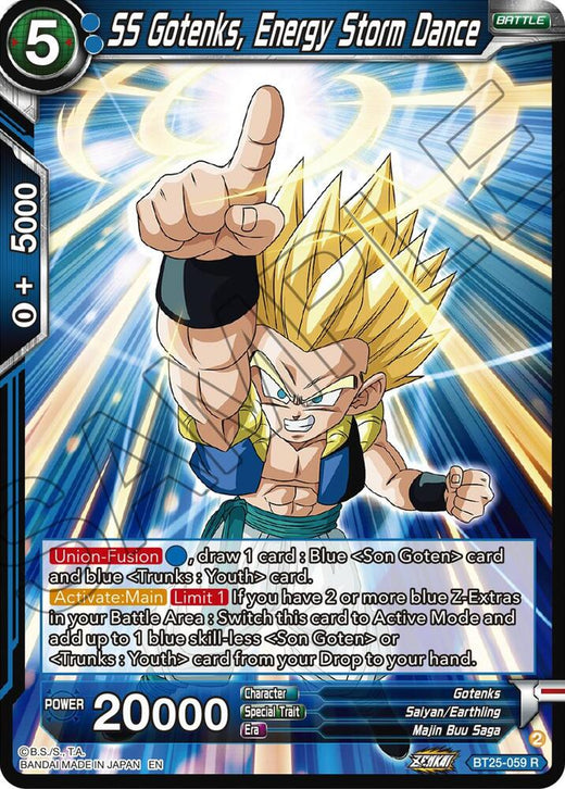 SS Gotenks, Energy Storm Dance BT25-059 Rare Foil