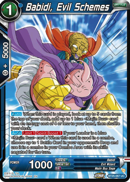 Babidi, Evil Schemes BT25-067 Uncommon