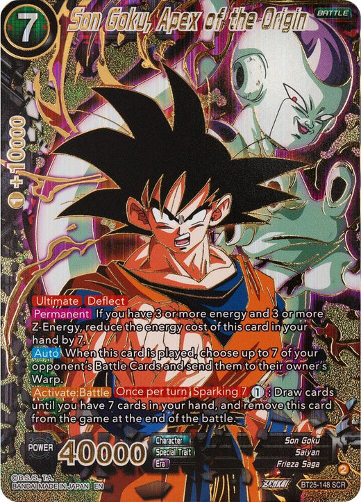Son Goku, Apex of the Origin BT25-148 Secret Rare Foil