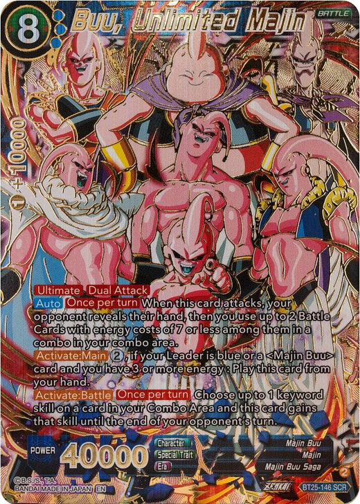 Buu, Unlimited Majin BT25-146 Secret Rare Foil